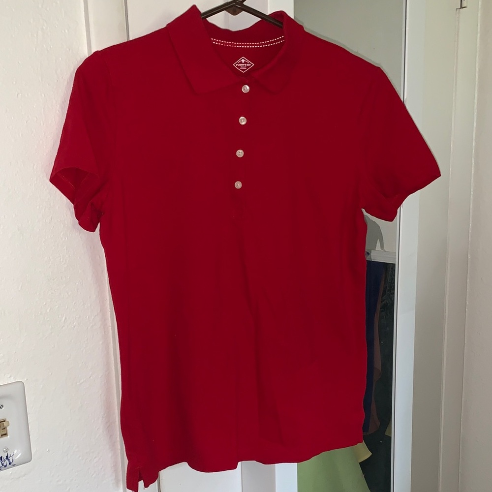St. John's Bay Vibrant Red Polo Shirt